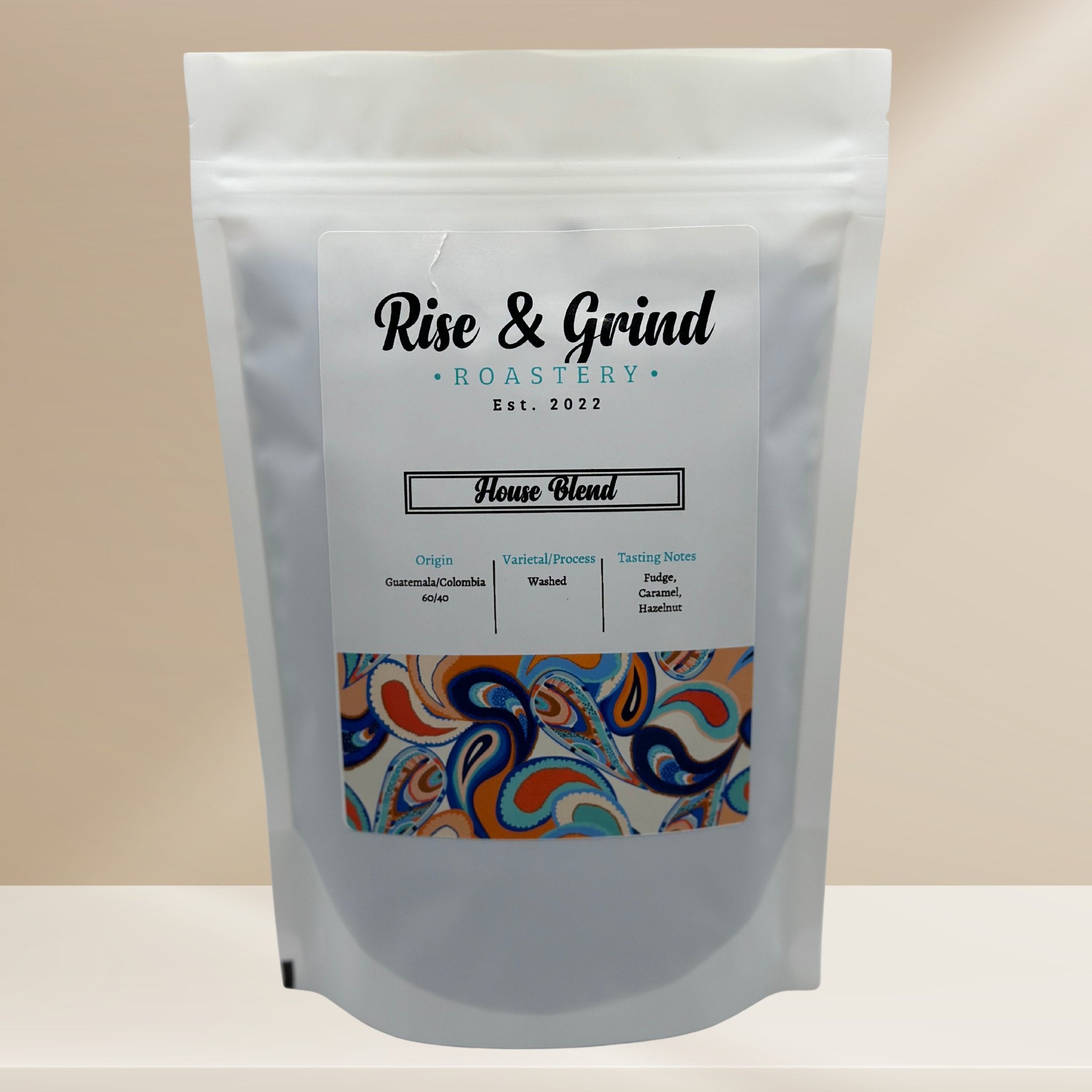 House Blend - A blend of Colombian & Guatemalan Coffee. - Rise & Grind Roastery - 250g - Whole Bean - 