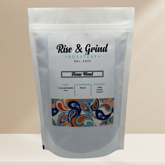 House Blend - A blend of Colombian & Guatemalan Coffee.